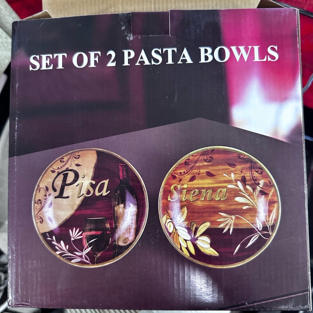 Set of 2 Decorative Pasta Bowls